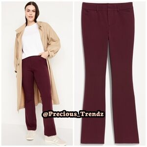 Old Navy High-Waisted Pixie Flare Pants Size 0 “Burgundy”